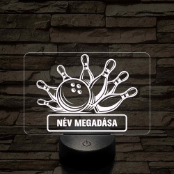 Bowling Smash – 7 színű, színváltós 3D LED lámpa