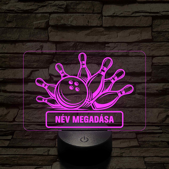 Bowling Smash – 7 színű, színváltós 3D LED lámpa