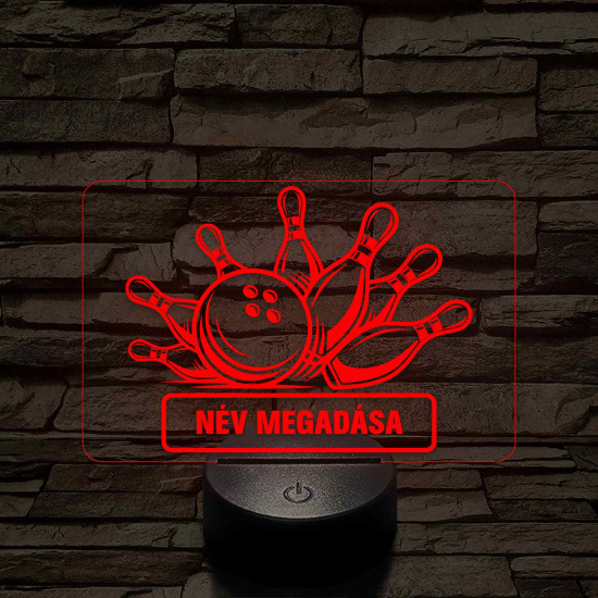 Bowling Smash – 7 színű, színváltós 3D LED lámpa