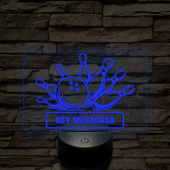 Bowling Smash – 7 színű, színváltós 3D LED lámpa