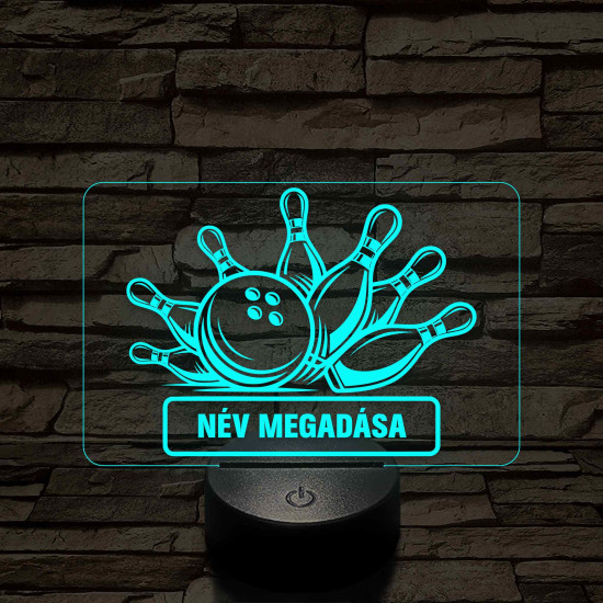 Bowling Smash – 7 színű, színváltós 3D LED lámpa