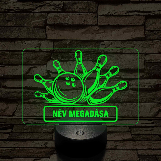 Bowling Smash – 7 színű, színváltós 3D LED lámpa