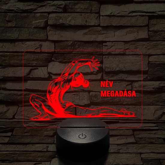 Talajtornász Lány – 7 színű, színváltós 3D LED lámpa