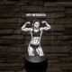 Fitnessz Bajnok Nő – 7 színű, színváltós 3D LED lámpa