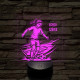 Focista Kislány – 7 színű, színváltós 3D LED lámpa