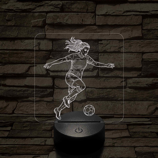 Focista nő – 7 színű, színváltós 3D LED lámpa