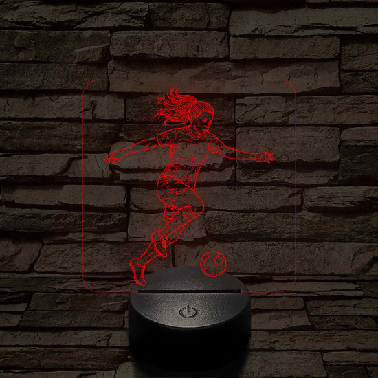 Focista nő – 7 színű, színváltós 3D LED lámpa