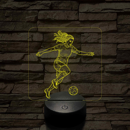 Focista nő – 7 színű, színváltós 3D LED lámpa