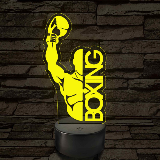 Boxoló sziluett – 7 színű, színváltós 3D LED lámpa