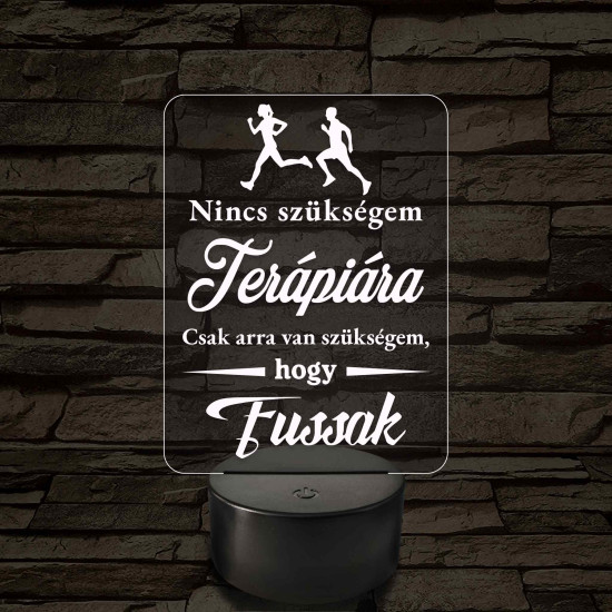 Csak fussak – 7 színű, színváltós 3D LED lámpa