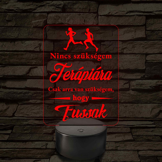 Csak fussak – 7 színű, színváltós 3D LED lámpa