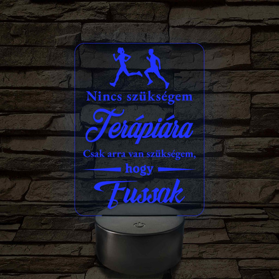 Csak fussak – 7 színű, színváltós 3D LED lámpa