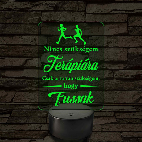 Csak fussak – 7 színű, színváltós 3D LED lámpa