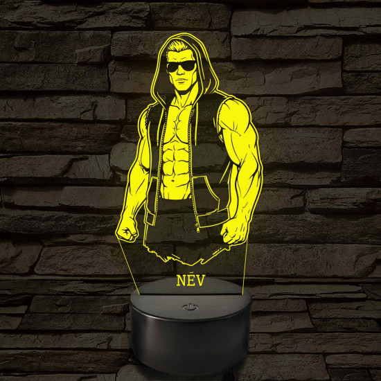 Utcai harcos – 7 színű, színváltós 3D LED lámpa (személynévvel is gravírozható)