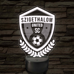 Szigethalom United SE címer – 7 színű, színváltós LED lámpa