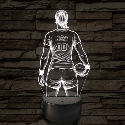 Kézilabdás lány névvel és számmal kérhető - 7 színű 3D led lámpa