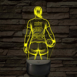 Kézilabdás lány névvel és számmal kérhető - 7 színű 3D led lámpa