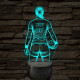Kézilabdás lány névvel és számmal kérhető - 7 színű 3D led lámpa