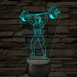 Női súlyemelő – 7 színű, színváltós LED lámpa