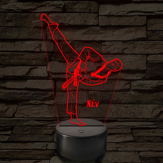 Taekwondos fiú – 7 színű, színváltós LED lámpa