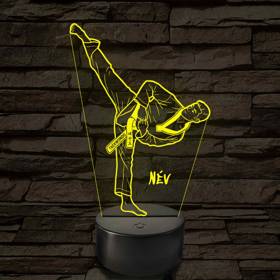 Taekwondos fiú – 7 színű, színváltós LED lámpa