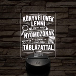 Könyvelő szakma lámpa – 7 színű, színváltós 3D LED lámpa