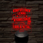 Könyvelő szakma lámpa – 7 színű, színváltós 3D LED lámpa