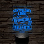 Könyvelő szakma lámpa – 7 színű, színváltós 3D LED lámpa