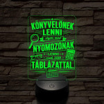 Könyvelő szakma lámpa – 7 színű, színváltós 3D LED lámpa