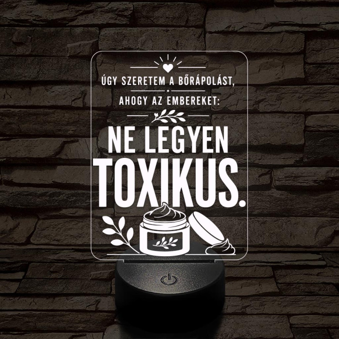 Kozmetikus szakma lámpa – 7 színű, színváltós 3D LED lámpa
