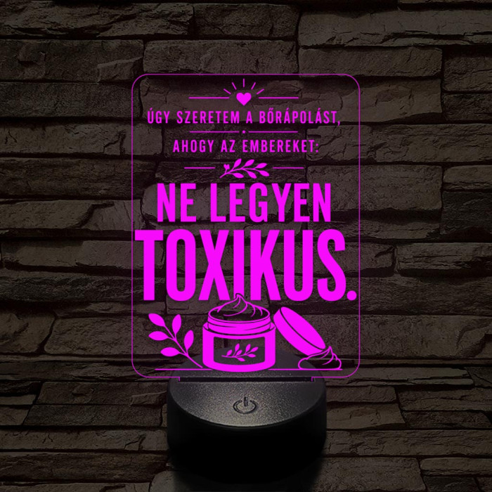 Kozmetikus szakma lámpa – 7 színű, színváltós 3D LED lámpa