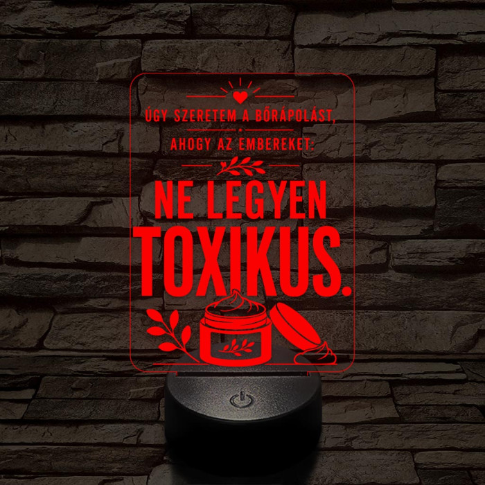 Kozmetikus szakma lámpa – 7 színű, színváltós 3D LED lámpa