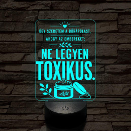 Kozmetikus szakma lámpa – 7 színű, színváltós 3D LED lámpa