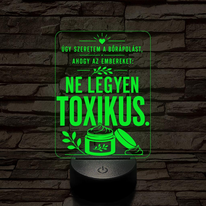 Kozmetikus szakma lámpa – 7 színű, színváltós 3D LED lámpa