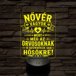 Hős Nővérek szakma lámpa – 7 színű, színváltós 3D LED lámpa