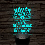 Hős Nővérek szakma lámpa – 7 színű, színváltós 3D LED lámpa