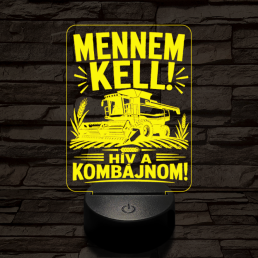Kombájnos szakma lámpa – 7 színű, színváltós 3D LED lámpa