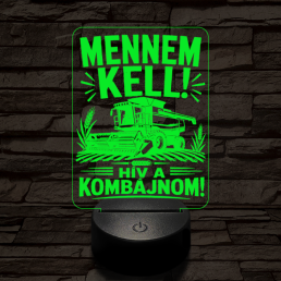 Kombájnos szakma lámpa – 7 színű, színváltós 3D LED lámpa