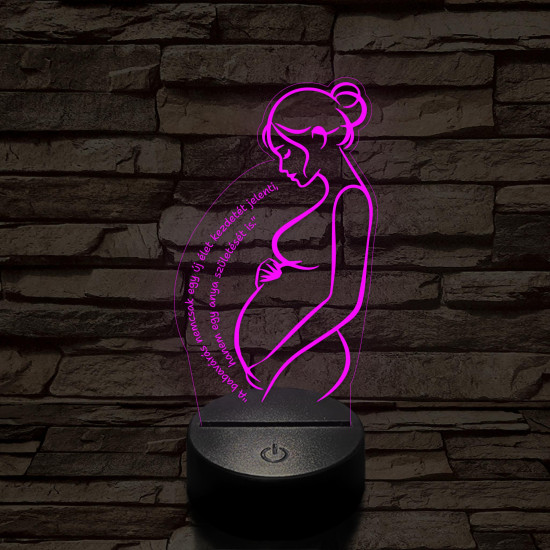 Kismama Csodája 7 színű 3D led lámpa