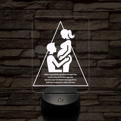 Szeretet Háromszög 7 színű 3D led lámpa