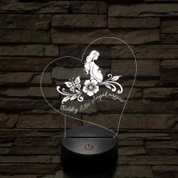 Anyák napi kismama lámpa 7 színű 3D led lámpa