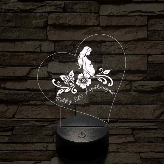 Anyák napi kismama lámpa 7 színű 3D led lámpa