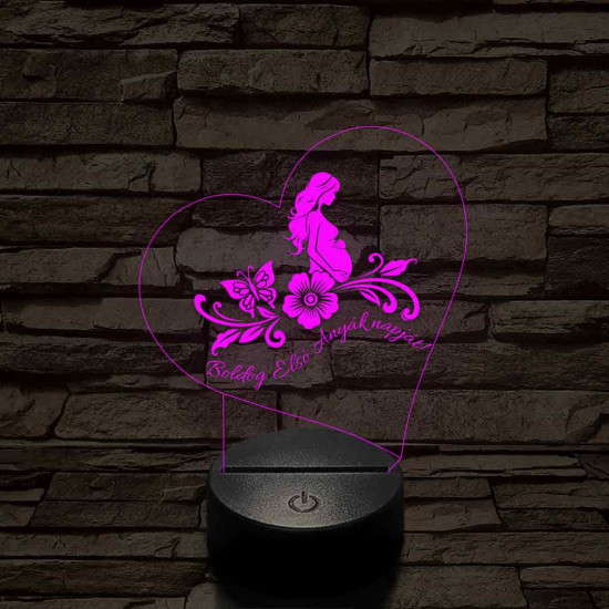Anyák napi kismama lámpa 7 színű 3D led lámpa