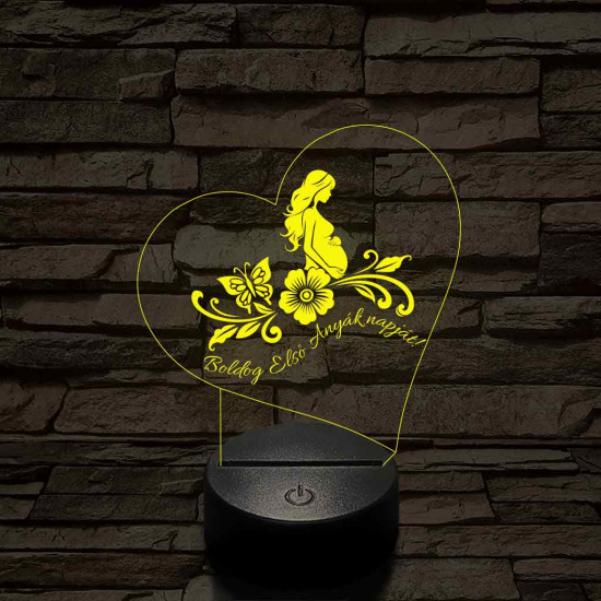 Anyák napi kismama lámpa 7 színű 3D led lámpa