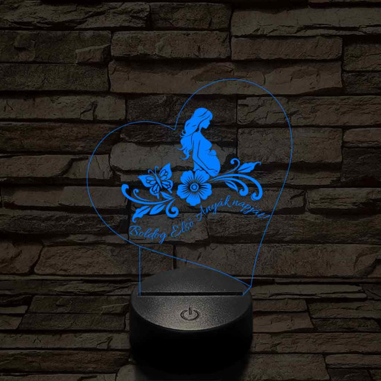 Anyák napi kismama lámpa 7 színű 3D led lámpa