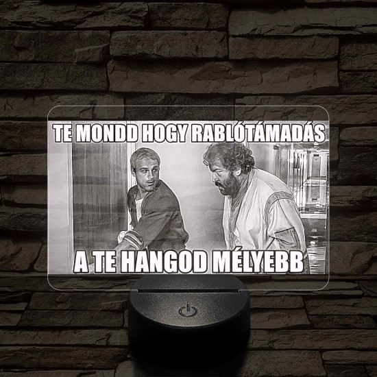 Rablótámadás 7 színű  3D led lámpa