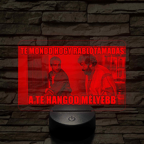 Rablótámadás 7 színű  3D led lámpa