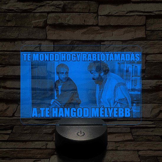 Rablótámadás 7 színű  3D led lámpa