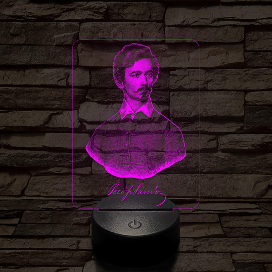Petőfi Sándor 7 színű 3D led lámpa