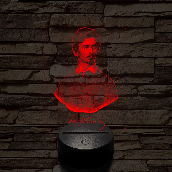 Petőfi Sándor 7 színű 3D led lámpa